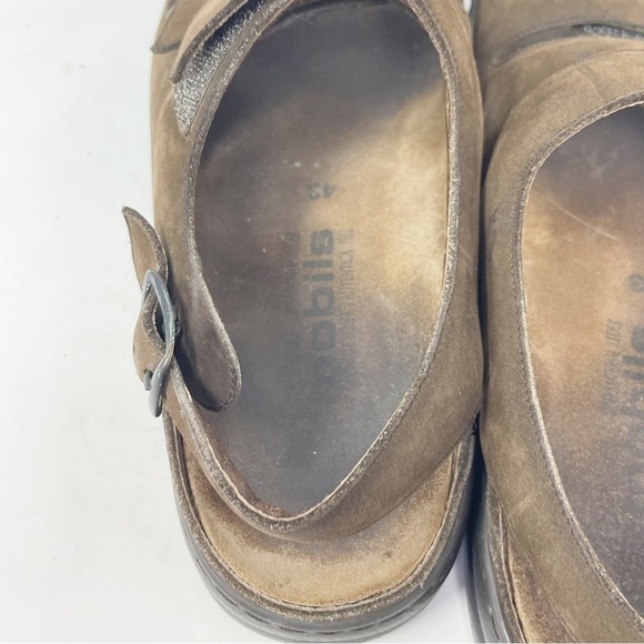 MEPHISTO MOBILS Men’s Brown Suede Three Strap Cork Footbed Sandals Size 43 US 13 - Picture 7 of 14